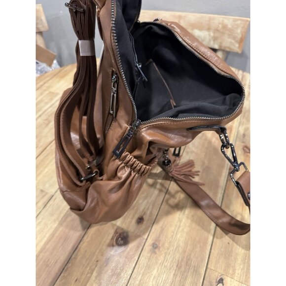 UTO Womens Backpack Purse Convertible Ladies Rucksack Crossbody Brown NEW. main image 4